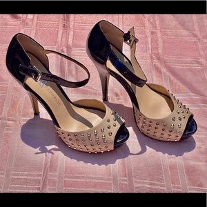 Size 8.5 - Rock Republic - Studded Tan/Black Heels
